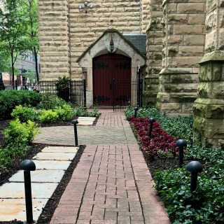 Memorial Garden at St. James Cathedral, Chicago 500x350